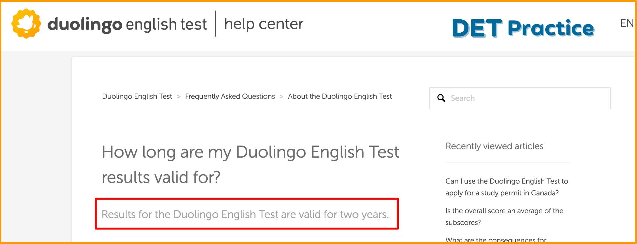  det two years validation, det practice, Duolingo Test preparation, duolingo frequently asked questions, duolingo validation