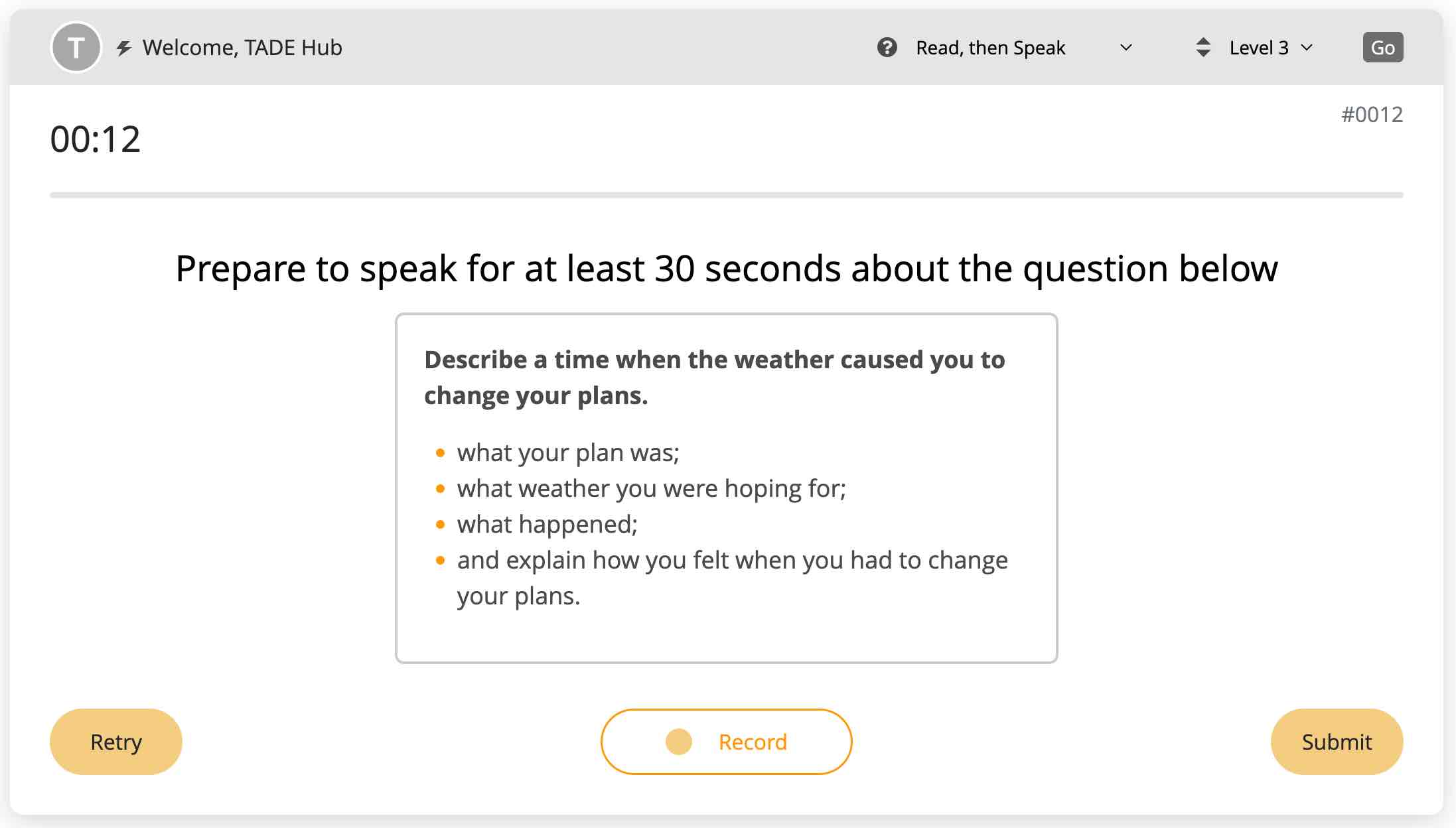 Weather DET Speaking, duolingo English test, DET Practice Platform, Duolingo test materials, det ready
