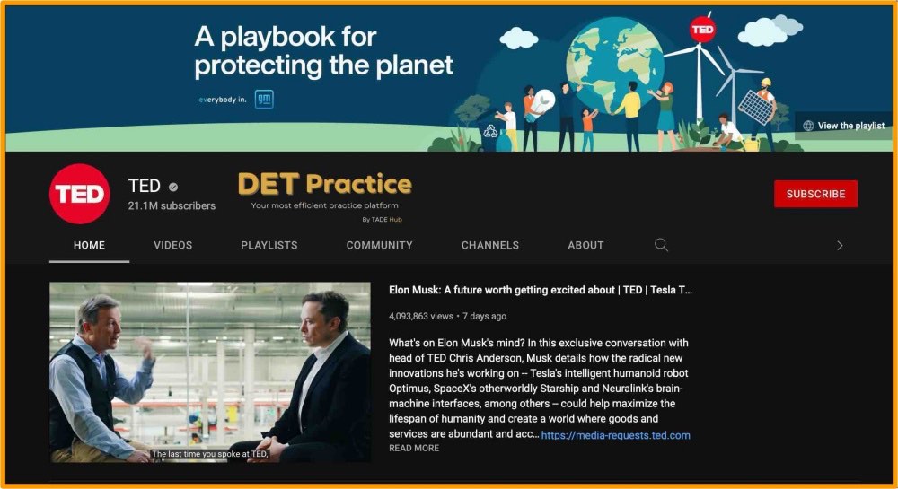 duolingo listening ted talks, det practice platform, Duolingo Test preparation, det practice, ted talks, speaking skills