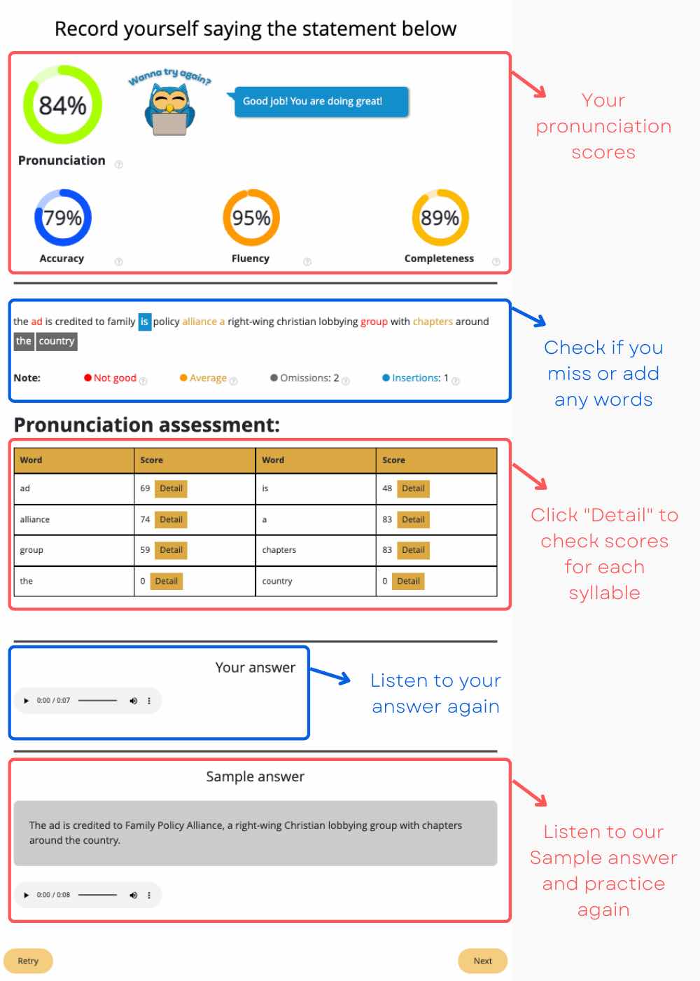 DET Read Aloud feedback, duolingo English test, DET Practice Platform, det ready, det ready practice