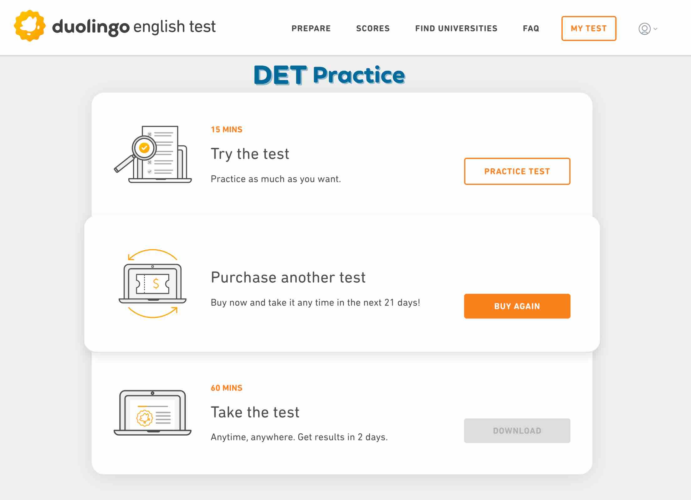 DET 15 practice tests, DET Practice Platform, DET Ready, Duolingo English Test, DET Preparation course