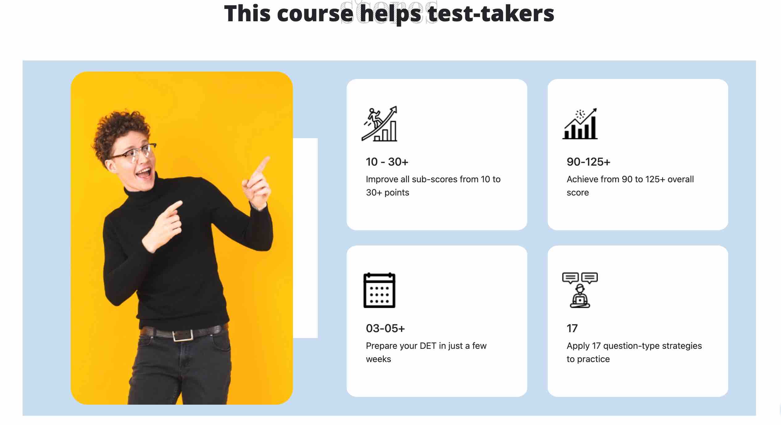DET Preparation course benefits, DET Practice Platform, DET Ready, Duolingo English Test, DET Preparation course