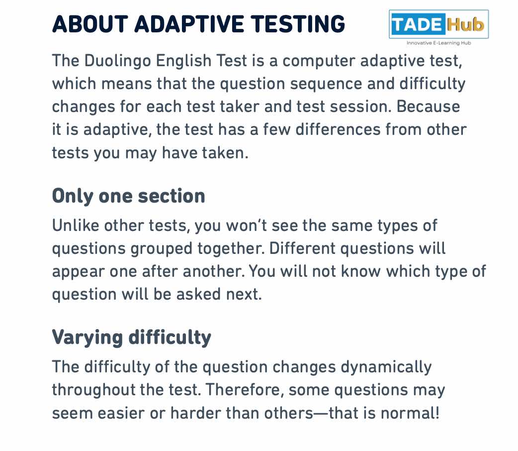 DET adaptive test, , det practice platform, Duolingo Test preparation, duolingo test grading elements, duolingo test preparation