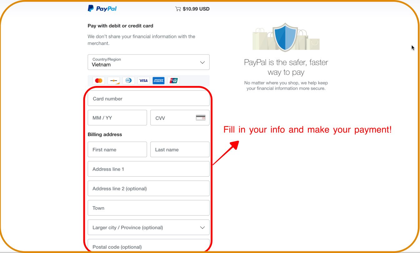 Pay via PayPal step 4, Duolingo English Test, DET Practice Platform, DET Ready, DET Preparation course