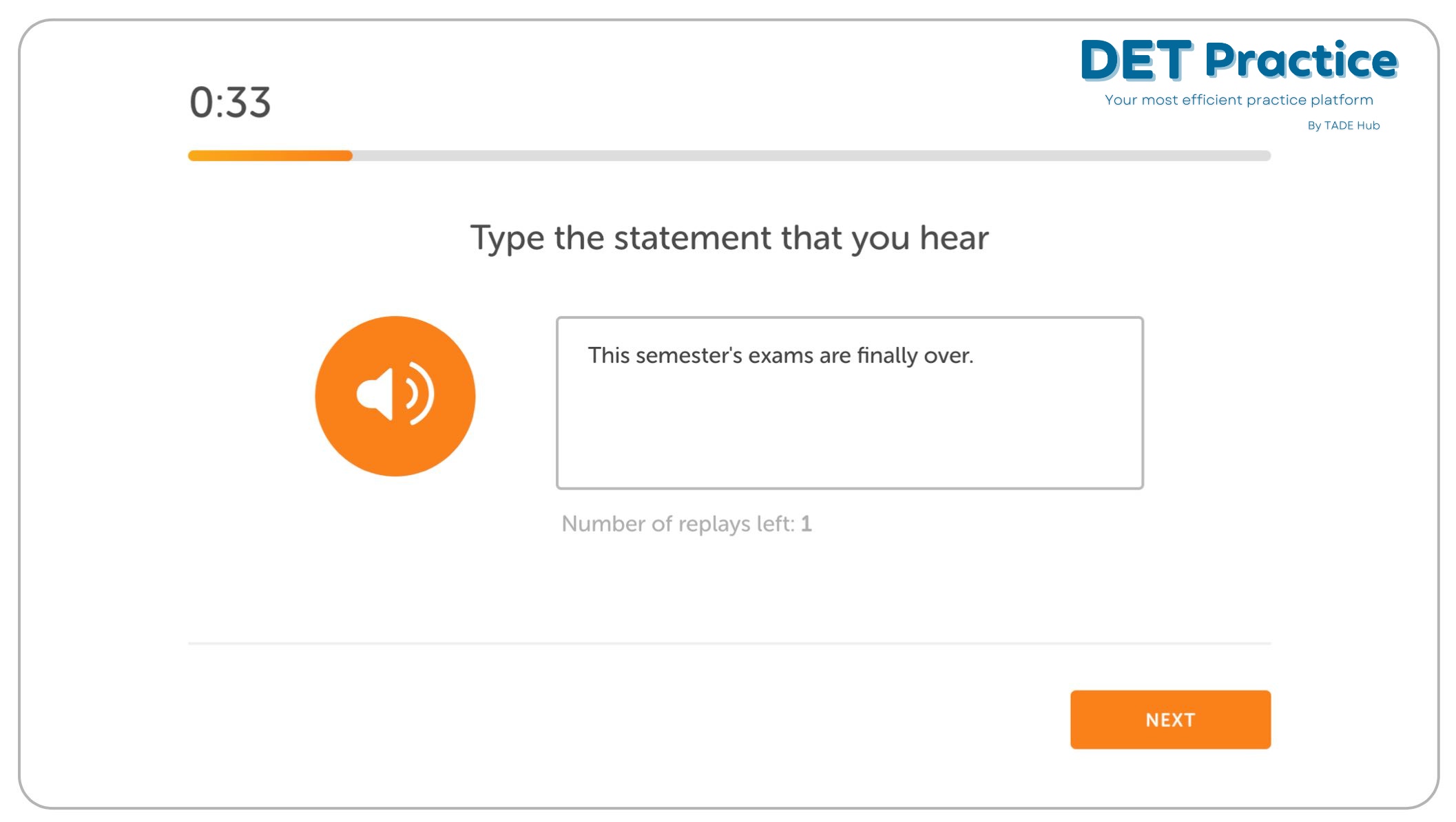 listen-and-type-duolingo-test, det practice platform, Duolingo Test preparation, listening skills, dictation test