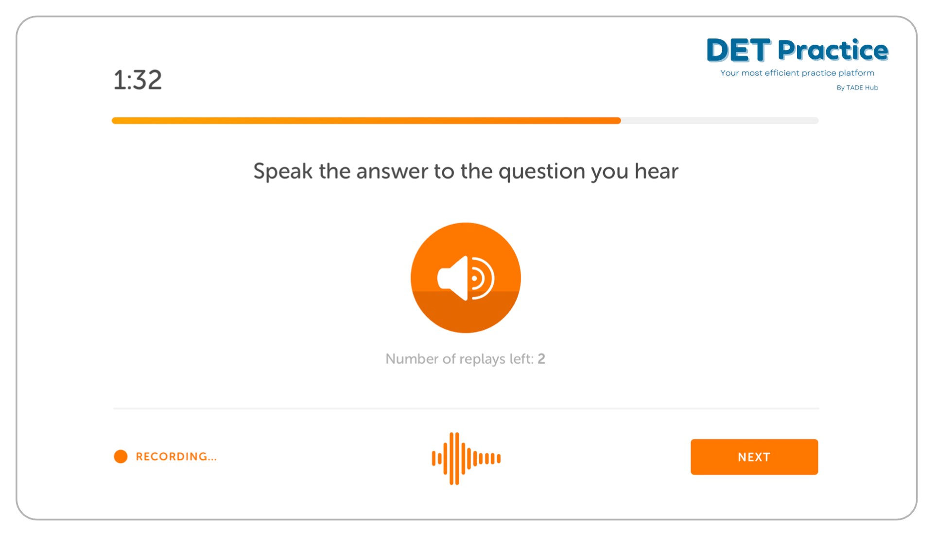 duolingo listen then speak, Duolingo English test practice, Duolingo Test preparation, question type, listening and speaking