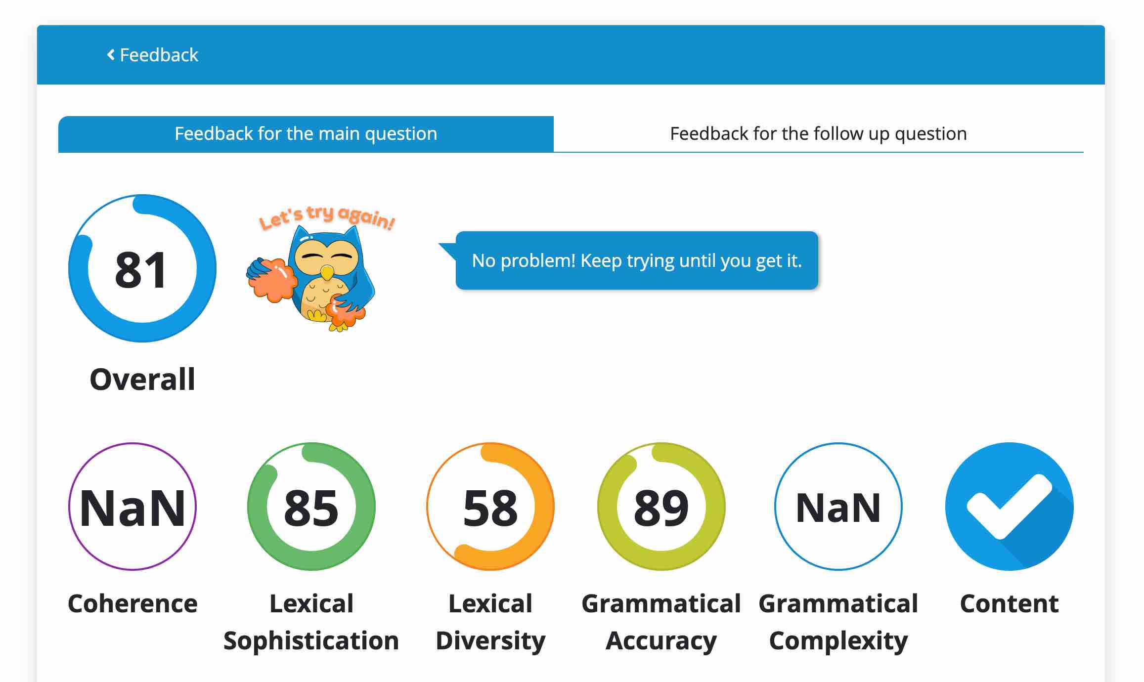 DET feedback incompleted, DET Practice Platform, Duolingo Test preparation, duolingo practice problems, duolingo technical issues