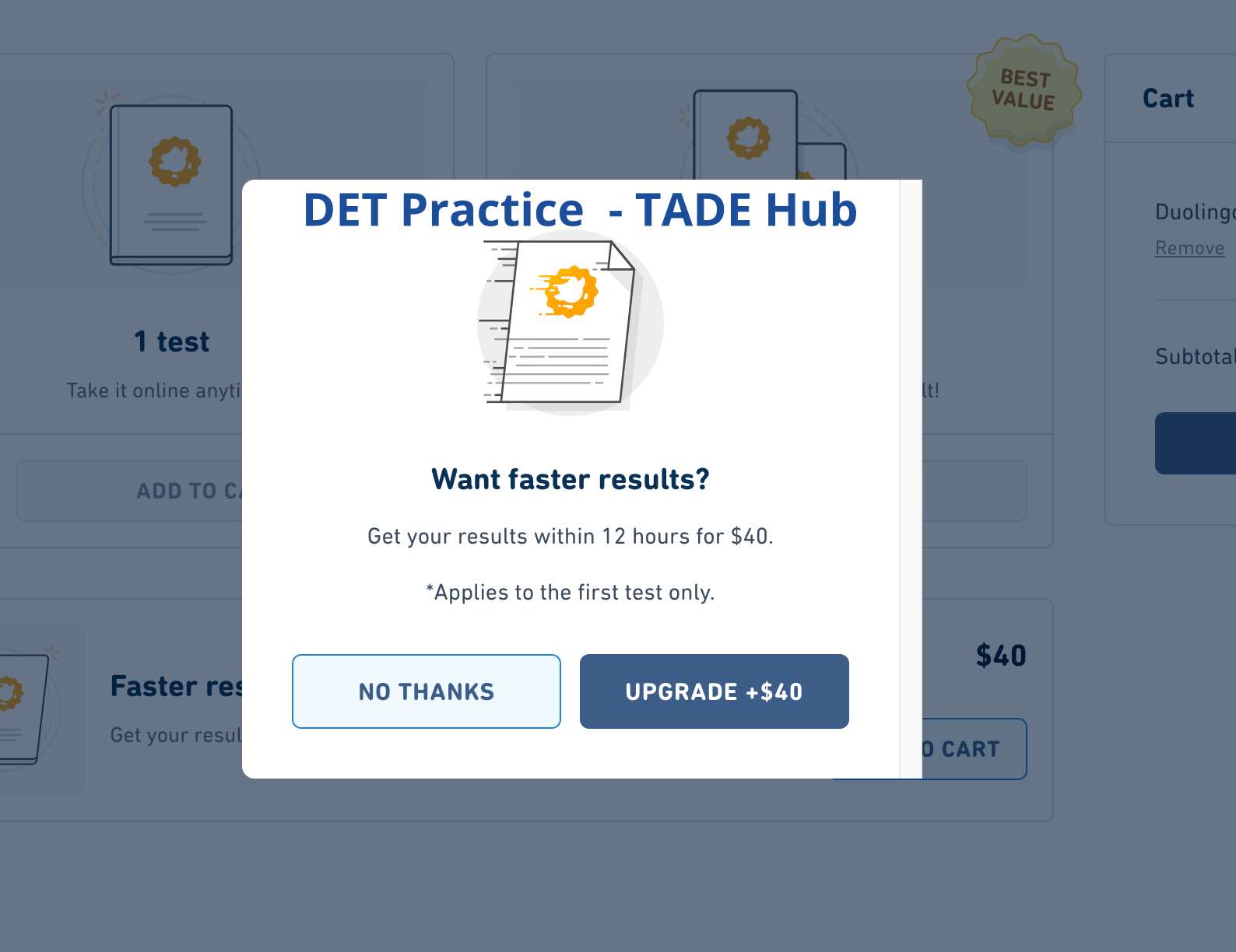 12-hour DET result, Duolingo English Test, DET Practice Platform, DET Ready, DET Preparation course