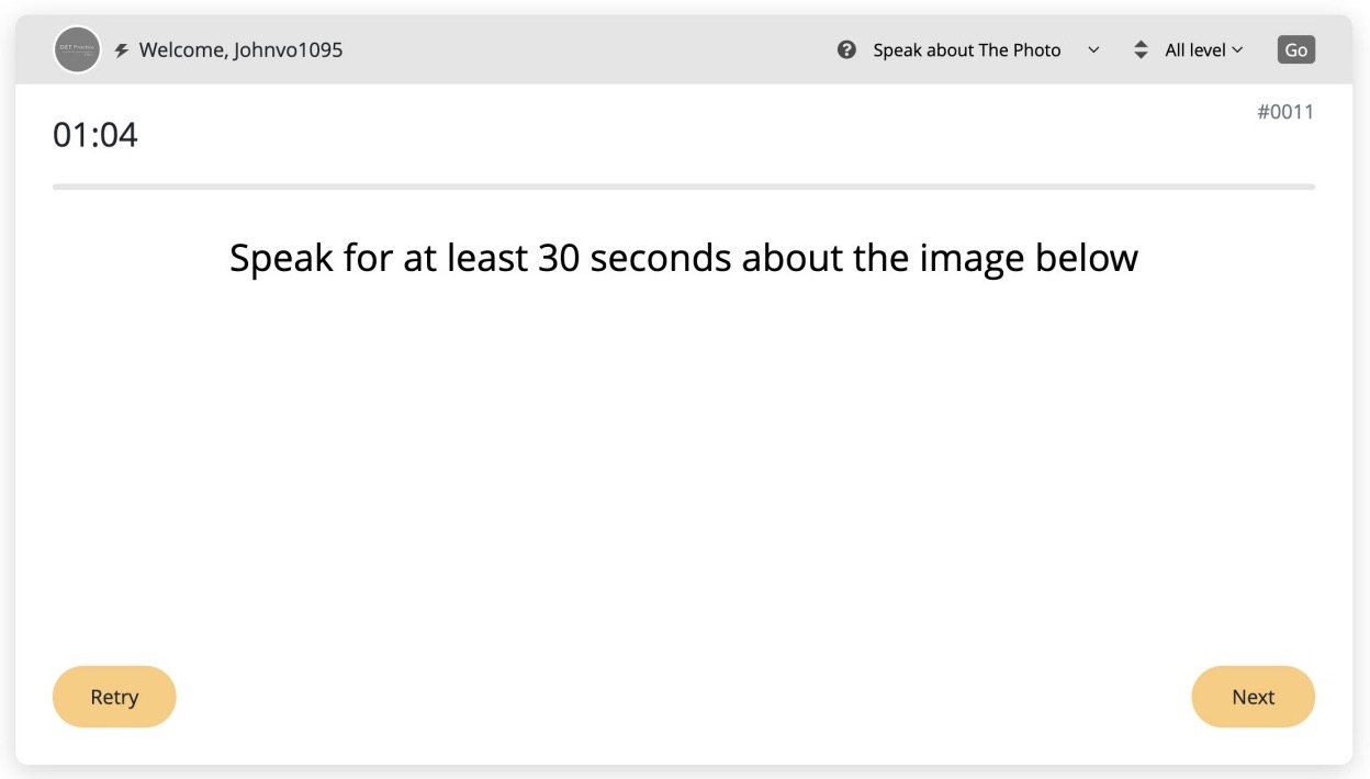 Speaking feedback issue, DET Practice Platform, Duolingo Test preparation, duolingo practice problems, duolingo technical issues